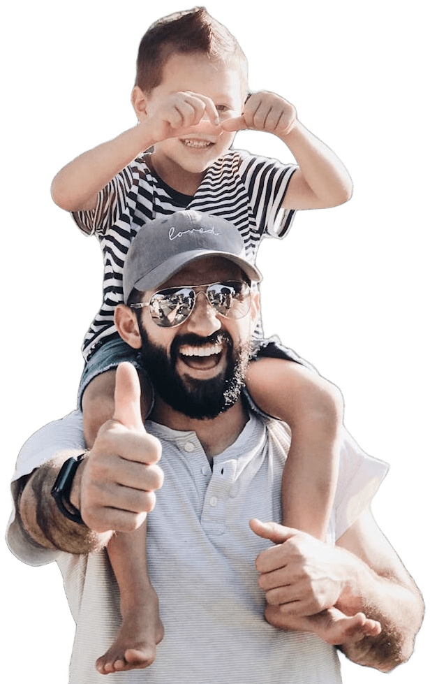 Child on Man's Shoulders