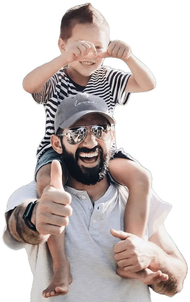 Child on Man's Shoulders
