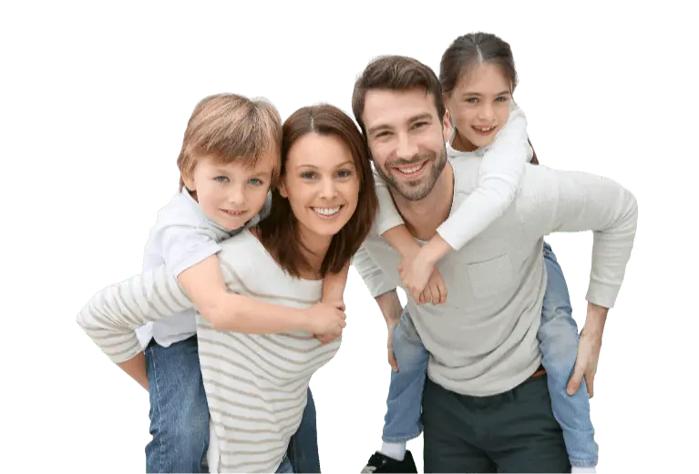 family laying together